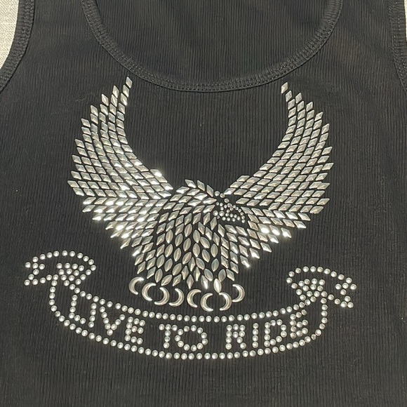 Live to Ride Y2K Biker Tank Top - Picture 2 of 5